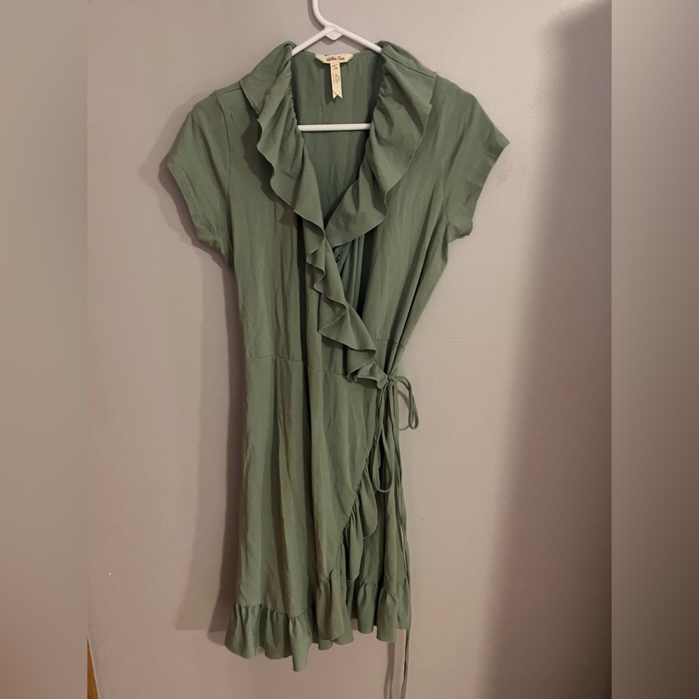 Matilda Jane Sage Wrap Mini Dress